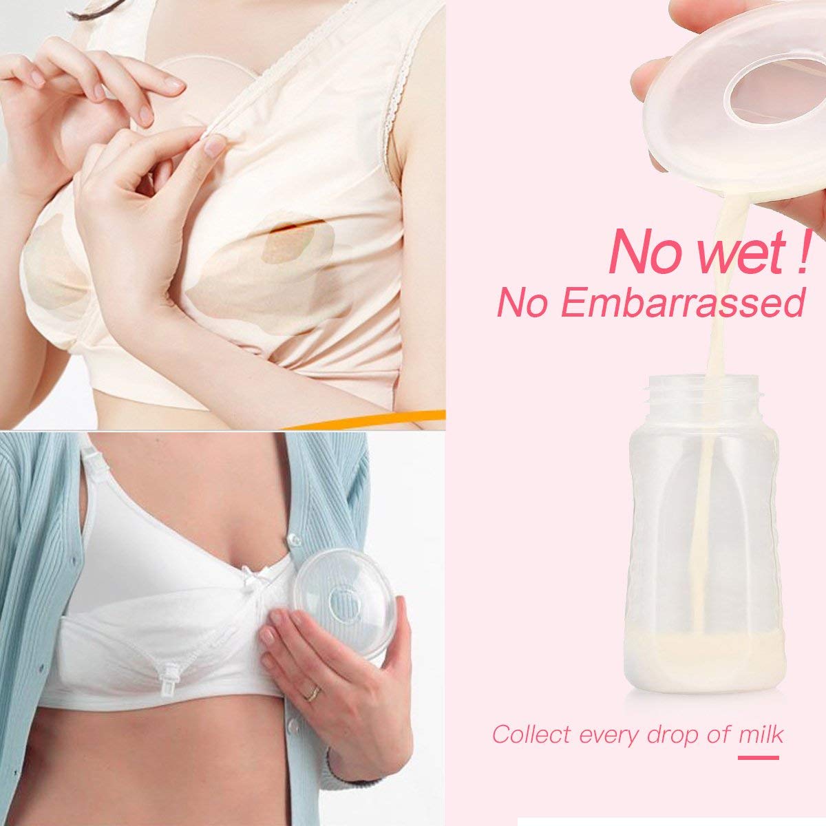 BPA Free Reusable Breast Shells & Nursing Cups - 2 Pack for Breastfeeding Comfort, Milk Collection & Leak Prevention | Ideal for Nursing Moms, Pumping & Daily Use