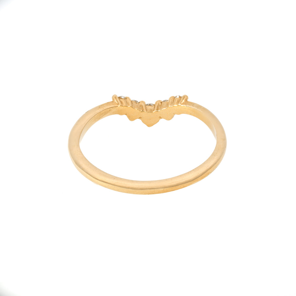 Faith Diamond Contour Band Ring - Elegant Wedding & Engagement Jewelry for Women | Perfect for Proposals, Anniversaries & Special Occasions