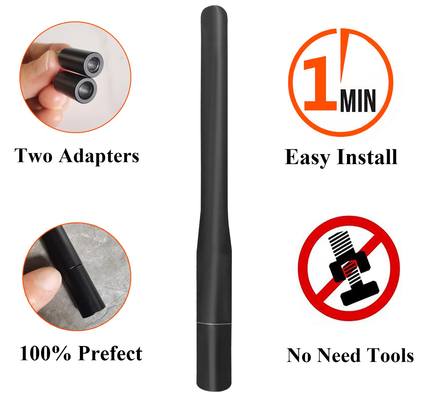 4 Inch Aluminum Radio Antenna Replacement for Nissan Titan (2004-2018) - Durable Car Antenna Mast with Enhanced Signal Reception - Perfect for Off-Roading & Daily Commuting