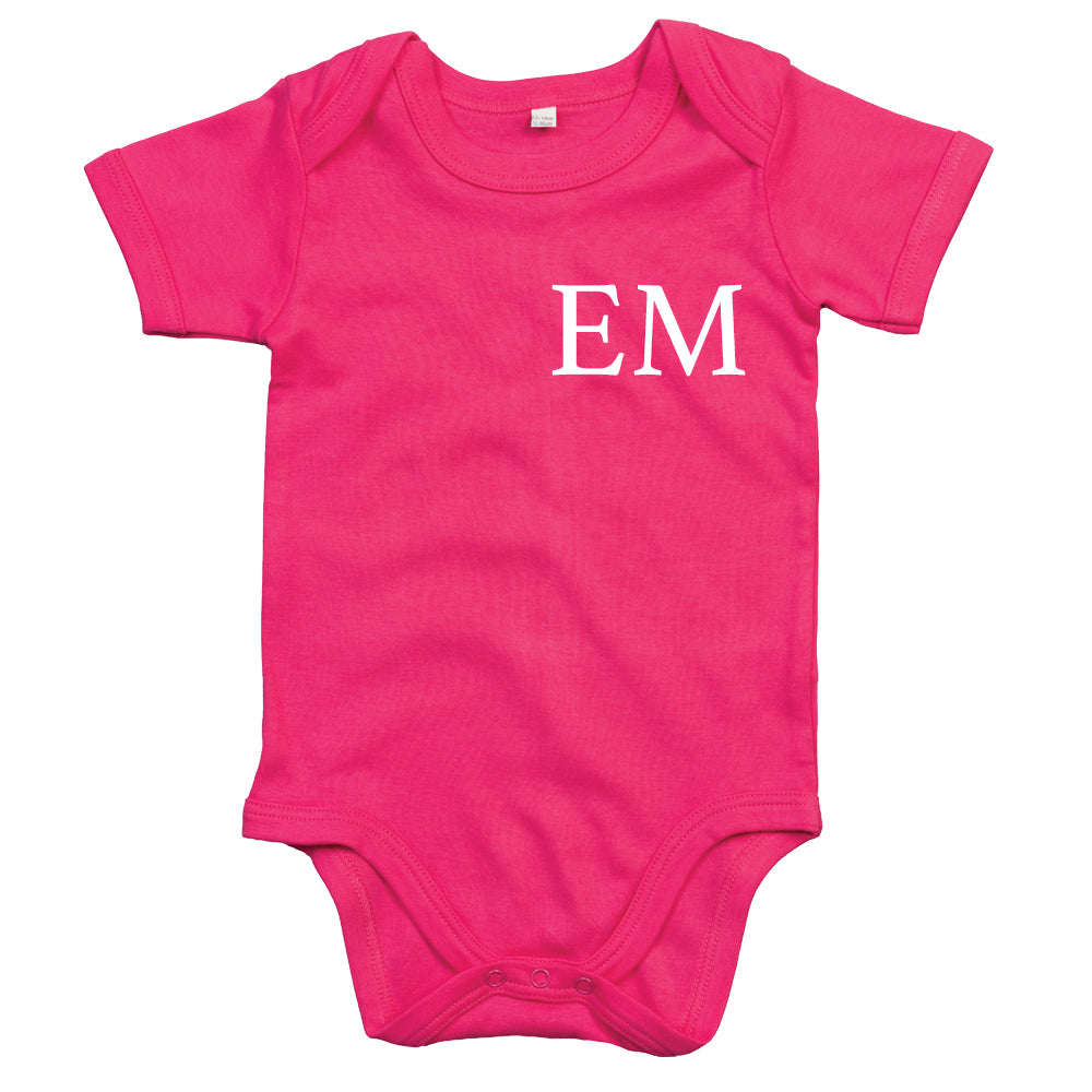 Personalized Baby Vest with Initials - Custom Monogram Infant Bodysuit for Boys & Girls - Perfect for Newborn Photos, Baby Showers, and Gifts