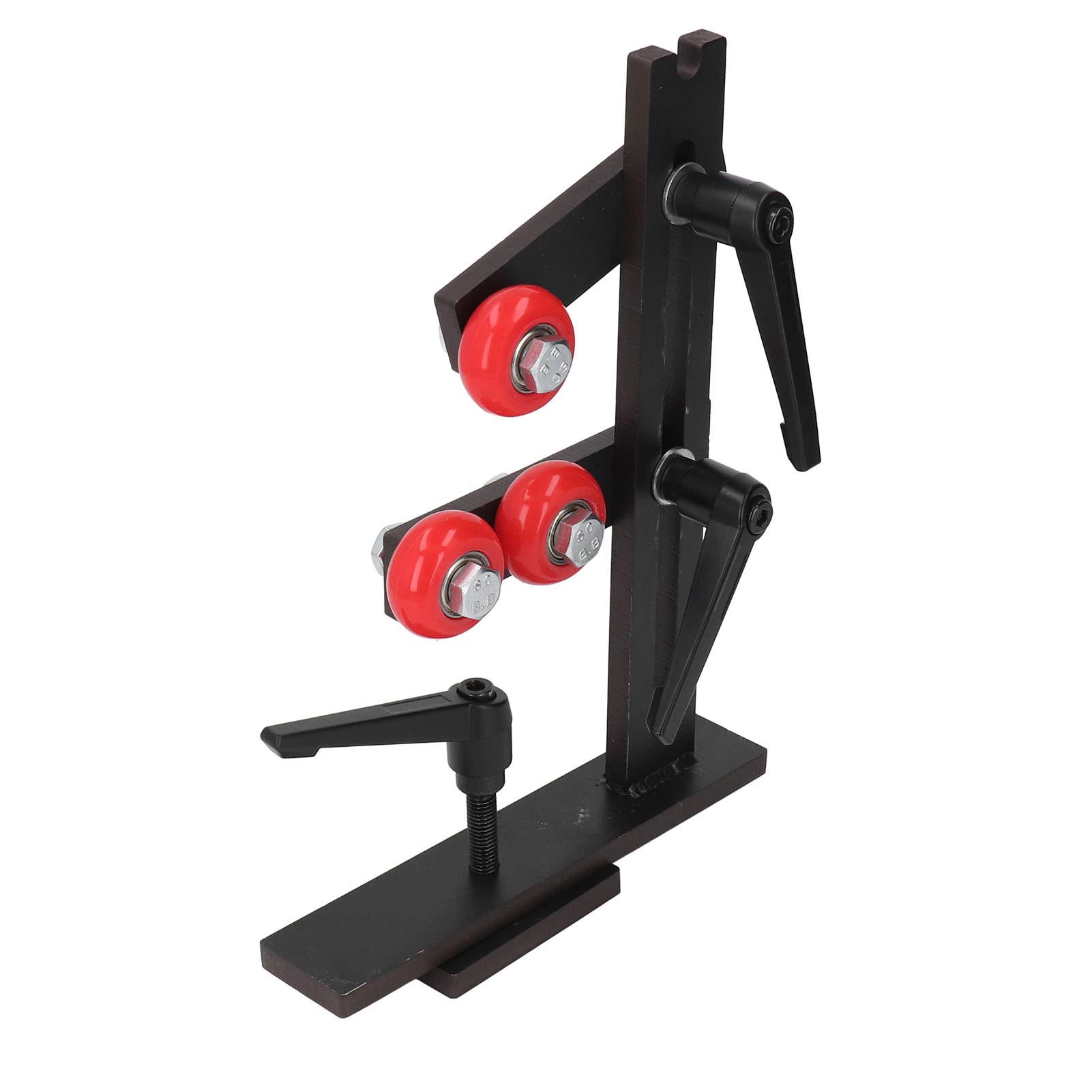 L-Shaped Woodworking Lathe Stable Rest - Heavy Duty Cast Iron with 3-Piece Clamping Wheels for Long Shaft Workpieces | Perfect for Woodturning, Furniture Making & DIY Projects