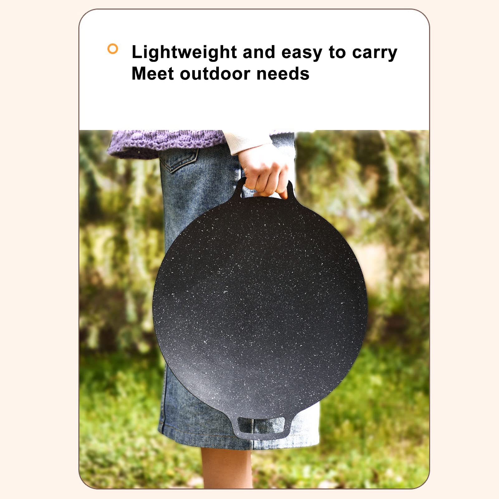 Non-Stick Korean BBQ Grill Pan - 30cm Aluminum Alloy Circular Griddle with Double Handles for Gas Stoves | Perfect for Home Cooking, Outdoor Grilling & Korean BBQ Parties