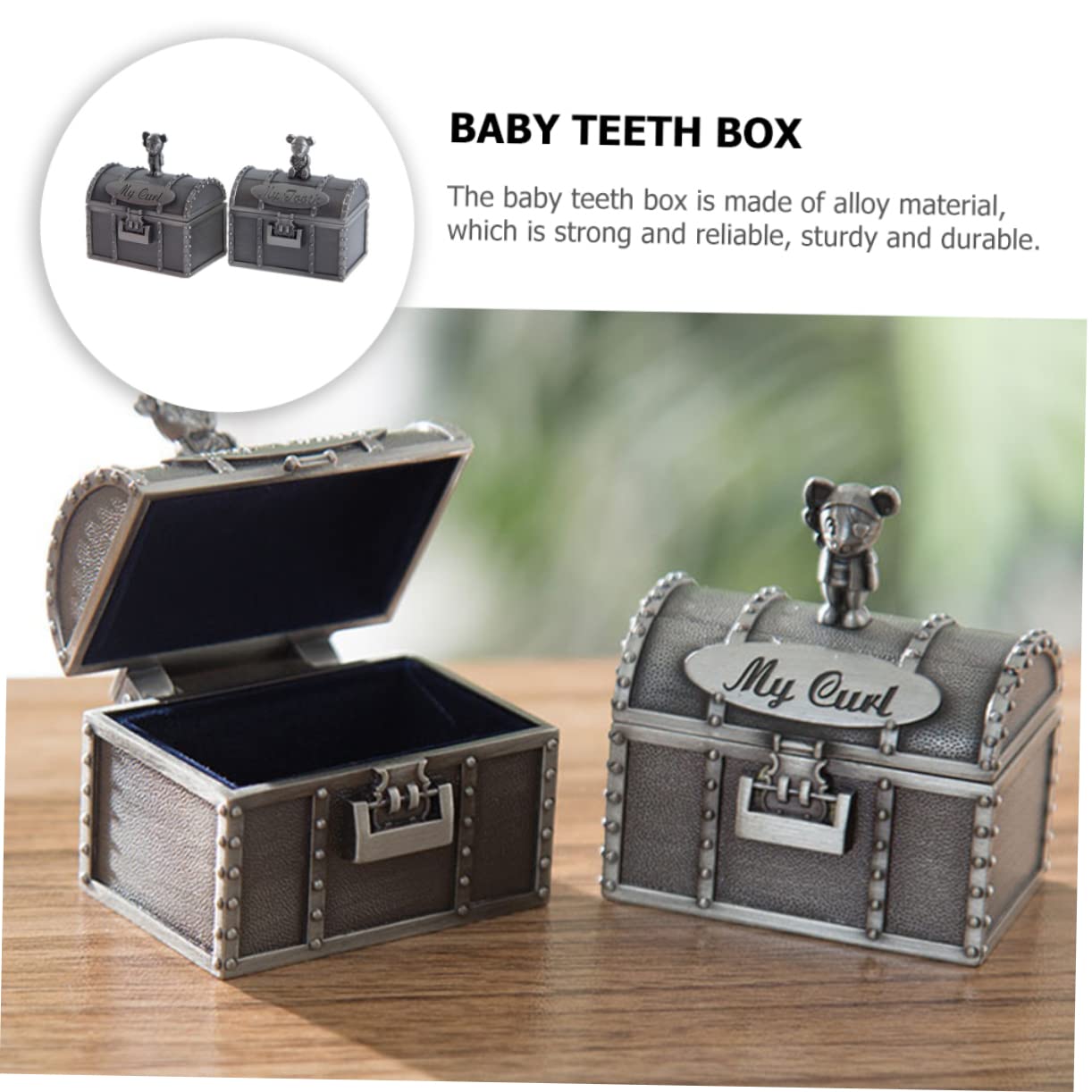 8-Piece Tooth Fairy Keepsake Box Set - Alloy Tooth Storage Containers for Kids Baby Teeth Collection | Perfect for Tooth Fairy Gifts, Memory Preservation & Dental Milestones