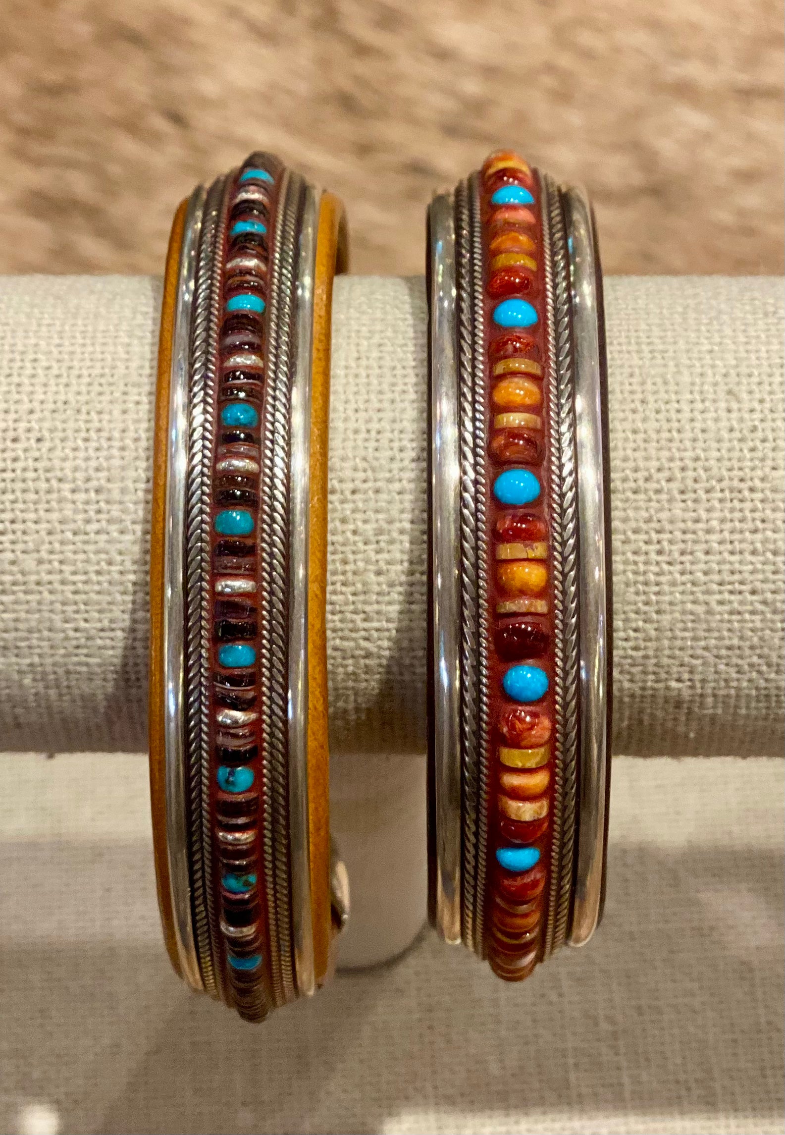 Handmade Turquoise and Spiny Oyster Silver Cuff Bracelet - Southwest Style Jewelry for Women - Perfect for Boho Fashion, Festivals and Gift Giving