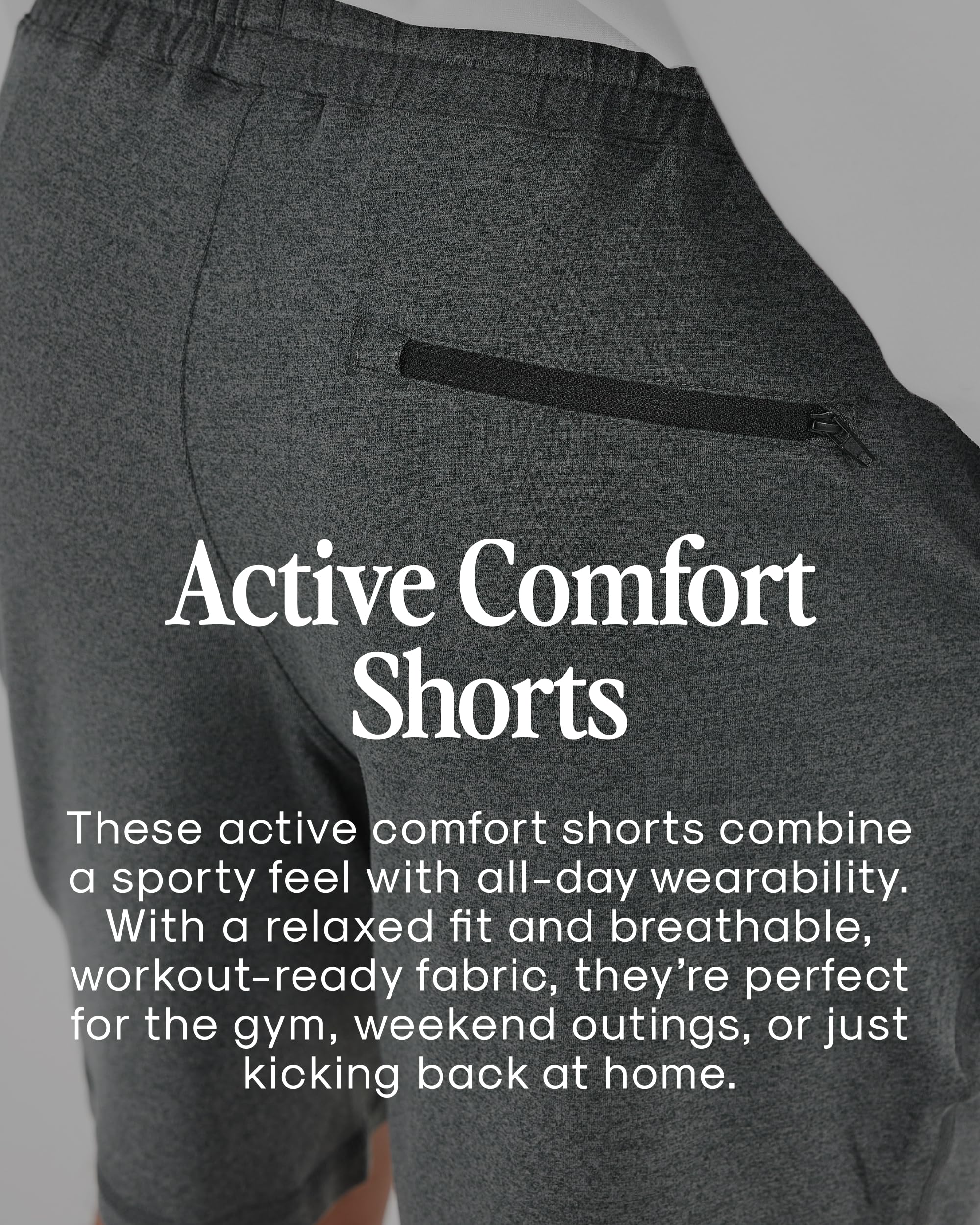 True Classic Men's Gym Shorts - Quick-Dry Fleece Liner & Pockets for Workout