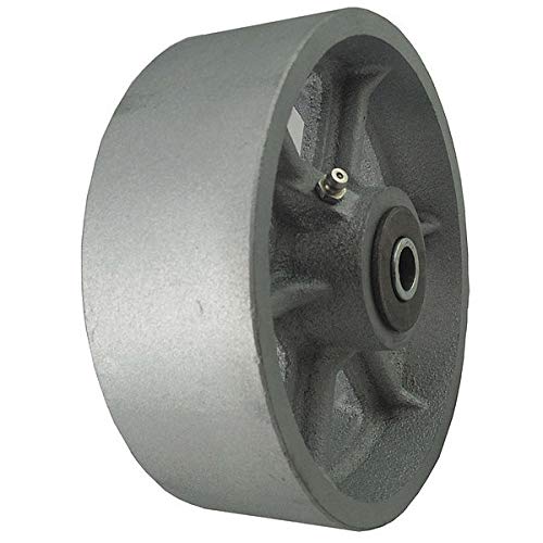 Heavy Duty Cast Iron Caster Wheel - 1400 lb Capacity, Industrial Gray - Perfect for Warehouse Carts, Workbenches, and Heavy Equipment