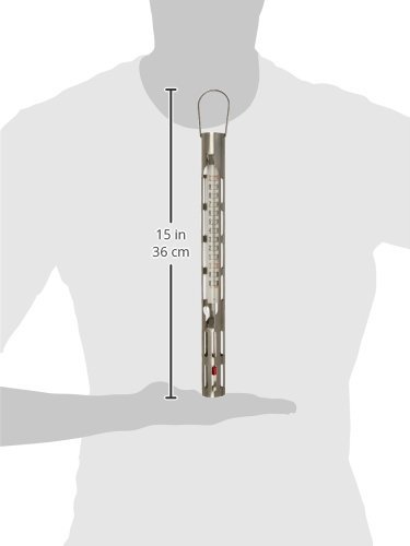 Matfer Bourgeat Professional Candy Thermometer with Stainless Steel Protector - Mercury-Free, High Precision Baking Tool for Candy Making, Chocolate Tempering & Deep Frying