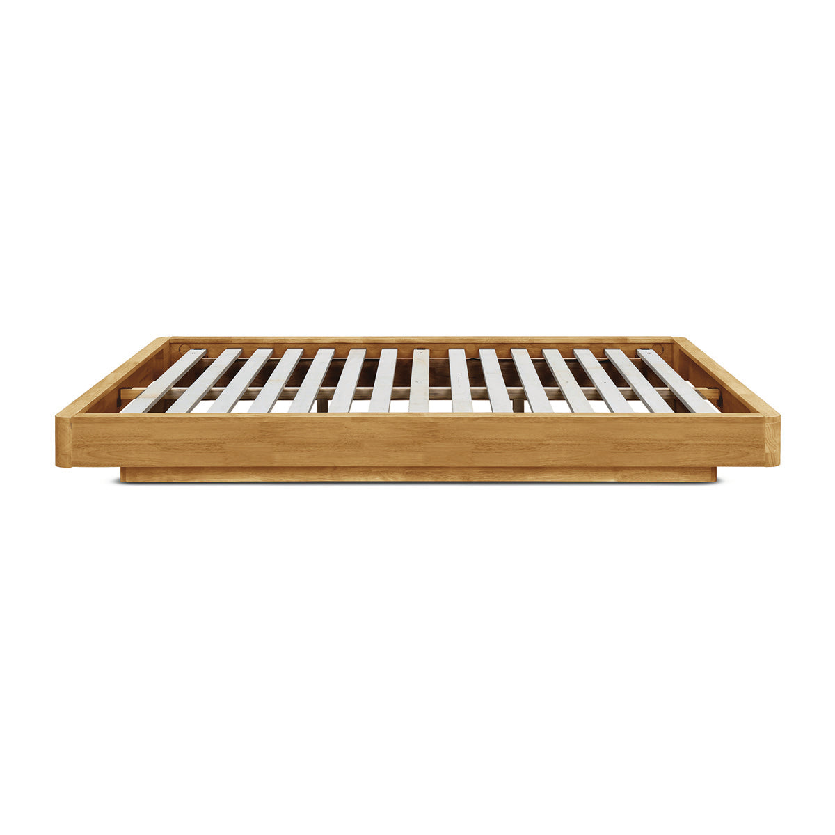 Kami Solid Oak Timber Platform King Bed Frame - Sturdy Wooden Bed Base for Master Bedroom & Guest Room