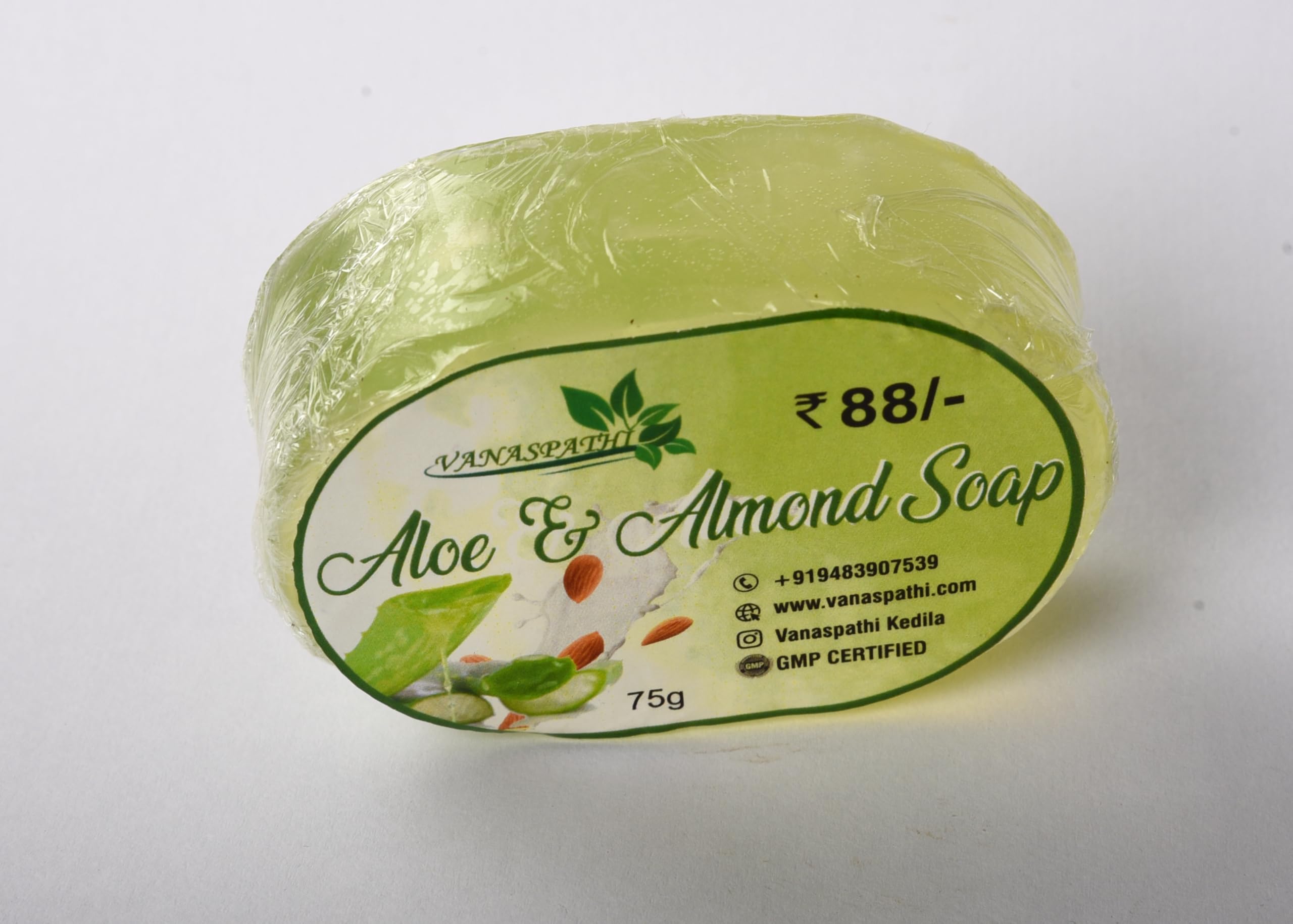 Natural Aloe Vera & Almond Soap Bar - Pack of 4 | Moisturizing & Gentle Skin Care for Face & Body | Perfect for Dry, Sensitive Skin & Daily Use