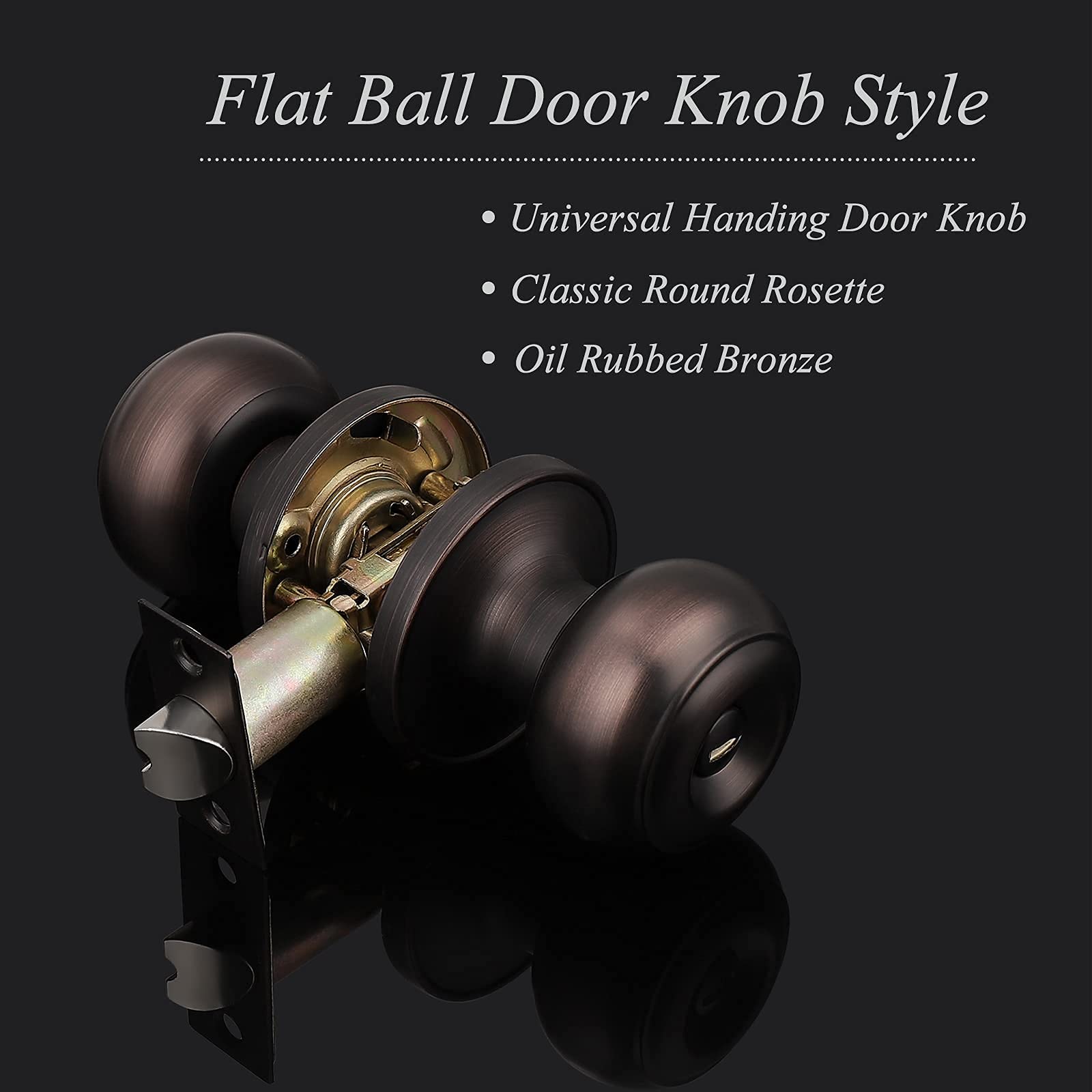 6 Pack Privacy & 3 Pack Passage Door Knobs Set - Oil Rubbed Bronze Interior Door Handles for Bathroom, Bedroom & Hall Closet - Perfect for Home Privacy & Smooth Room Access