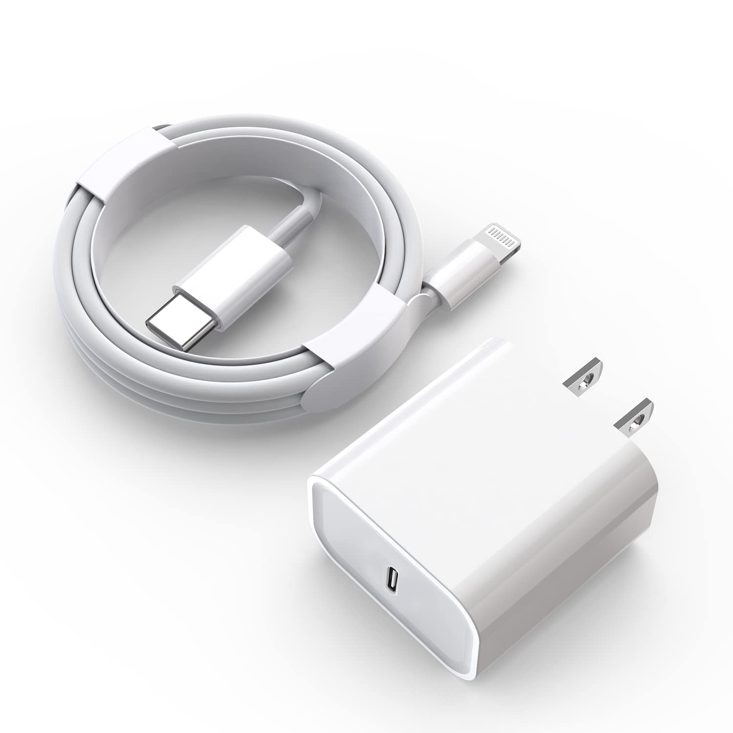 Apple MFi Certified iPhone Fast Charger - 20W USB C Wall Charger with Lightning Cable for iPhone 14/13/12/11 Series | Super Quick Charging Block | Perfect for Home, Office & Travel Use