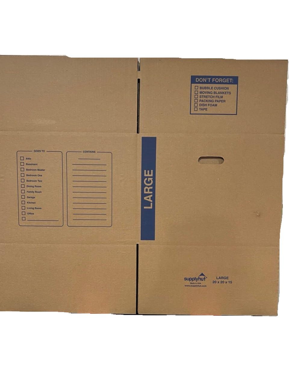 12-Pack Large Cardboard Moving Boxes 20x20x15 Inches Heavy Duty 32 ECT with Handles - Perfect for Home Moving, Storage & Shipping | Durable Packing Boxes for House Relocation, Office Supplies & Warehouse Organization