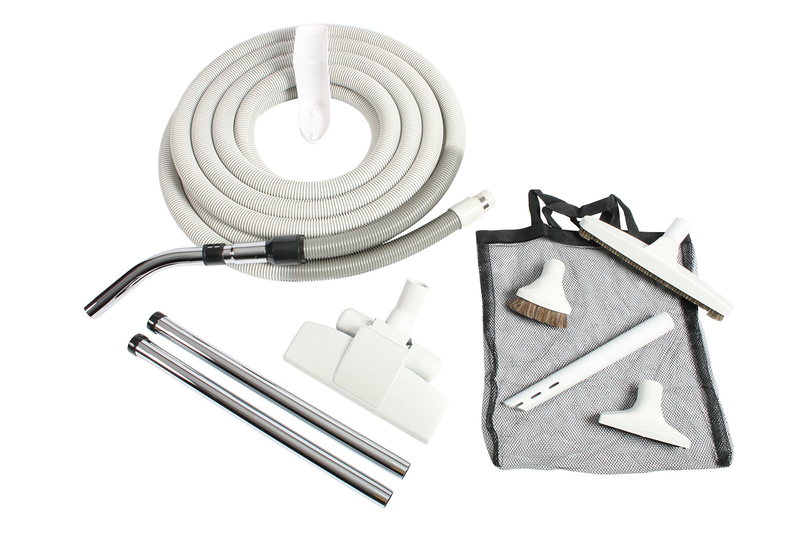 Cen-Tec Systems 93378 Premium Central Vacuum Cleaning Kit with 35-Foot Hose, Gray – Ideal for Home, Office & Car Detailing