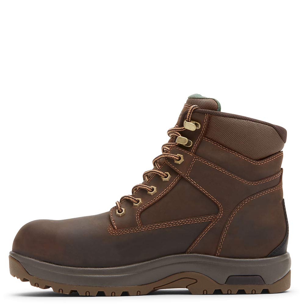 Dunham 8000 Men's 6 Inch Waterproof Work Safety Boots - Steel Toe, Slip Resistant, Electrical Hazard Protection for Construction, Warehouse & Outdoor Jobs