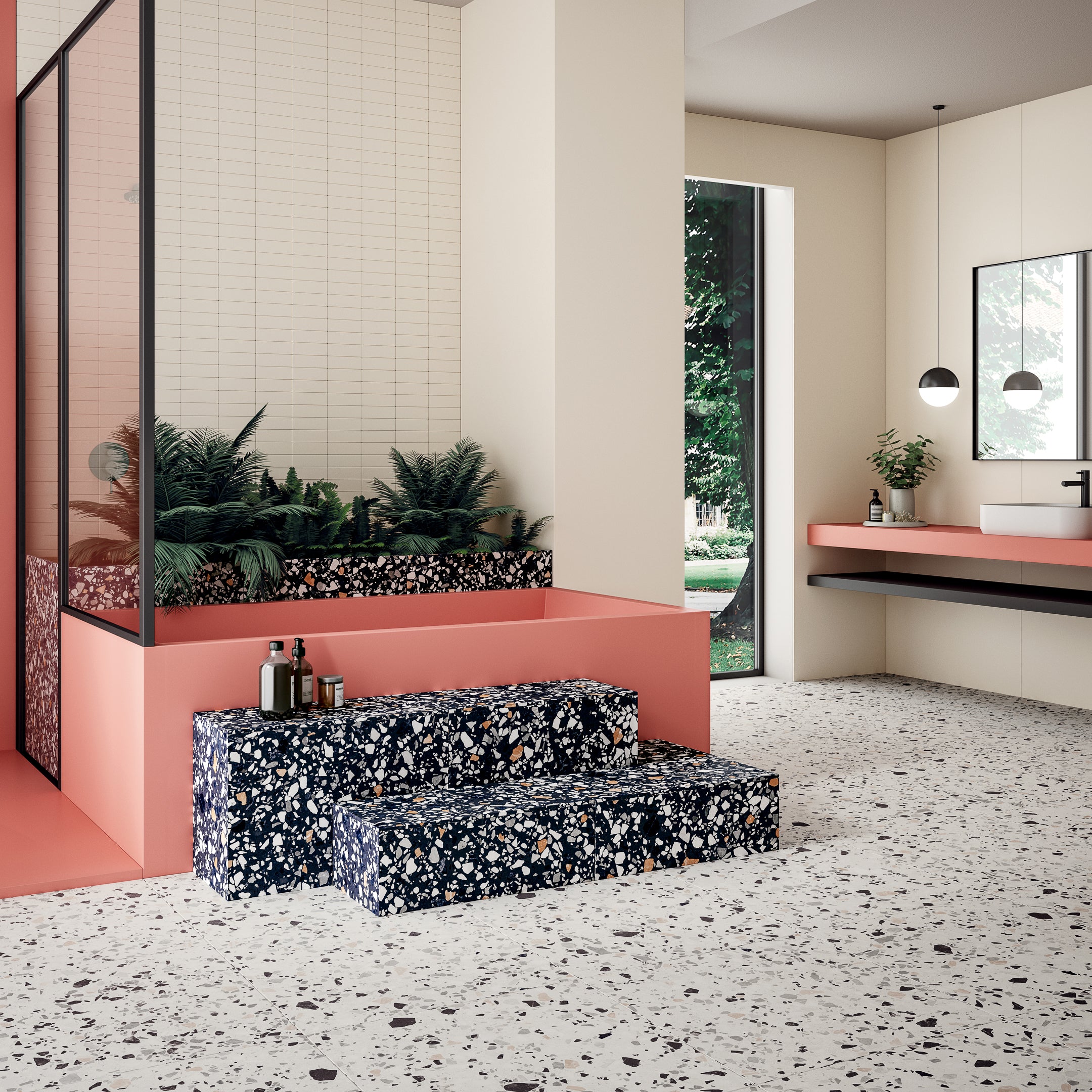 Venexia Grain Terrazzo Look Porcelain Tile - Premium Flooring for Kitchen, Bathroom & Living Room | Durable & Stylish Home Decor