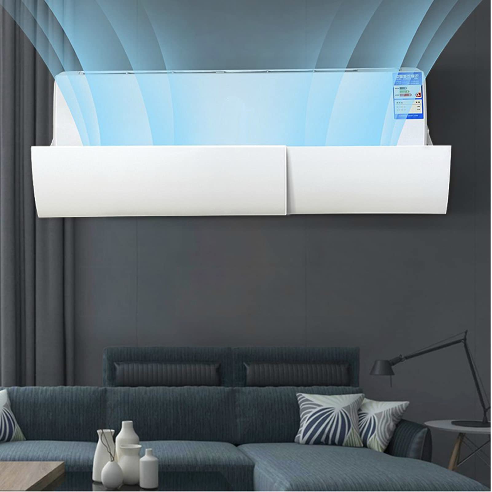 LEAQU Retractable Air Conditioner Deflector - Adjustable Windshield Outlet Cover, Telescopic Wind Direction Baffle Board for Home Cooling - Perfect for Bedrooms, Living Rooms & Offices