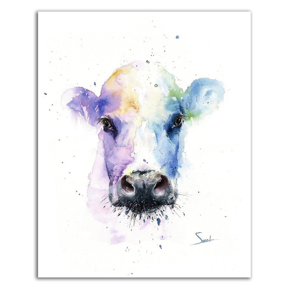 Abstract Cow Art Print by Eric Sweet - Premium Canvas Wall Decor, Ready to Hang - Perfect for Living Room, Bedroom & Office Decor