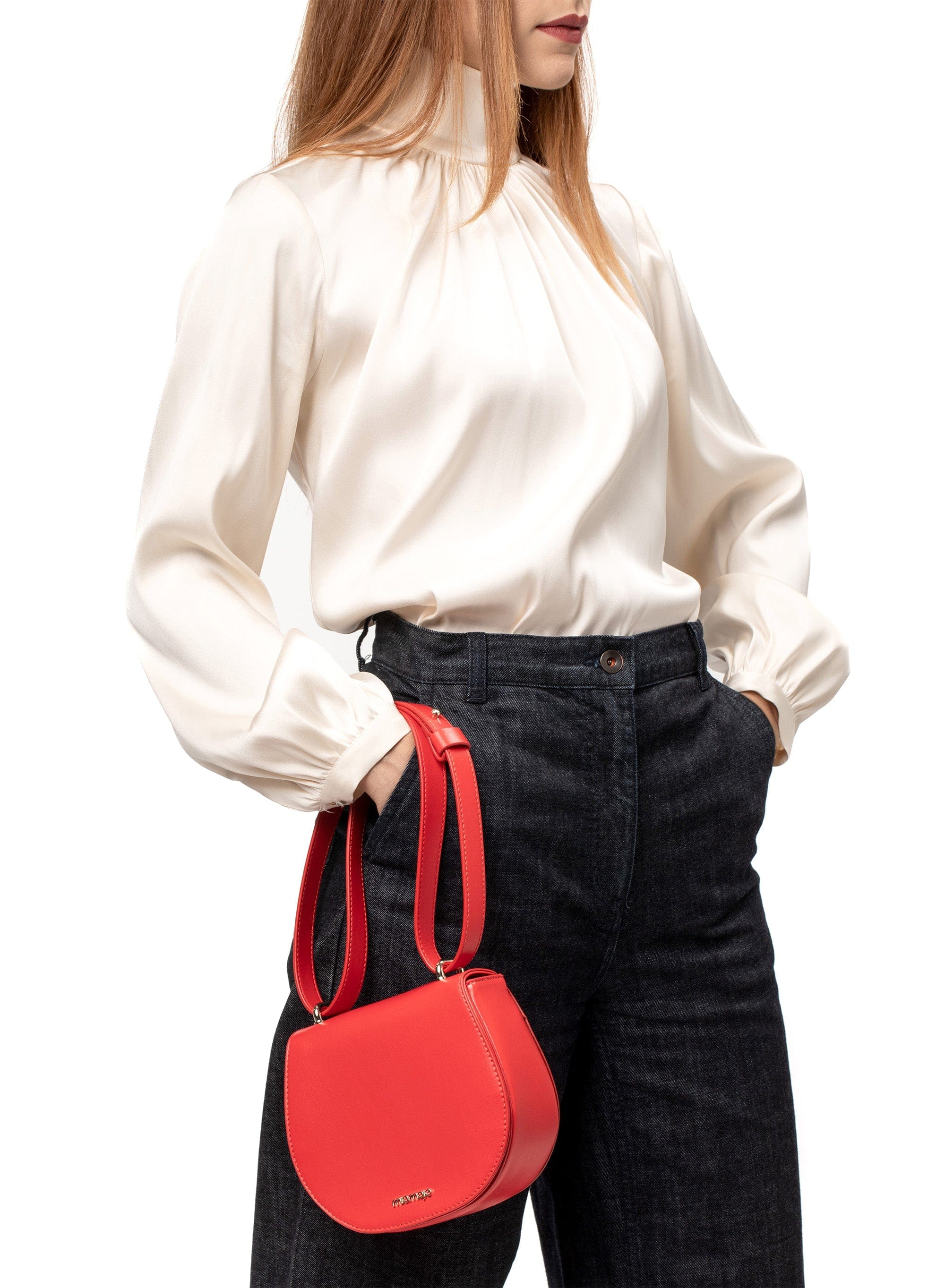 Vegan Leather Mini Crossbody Bag for Women - Apple Red | Stylish & Eco-Friendly Purse for Everyday Use, Work, and Travel