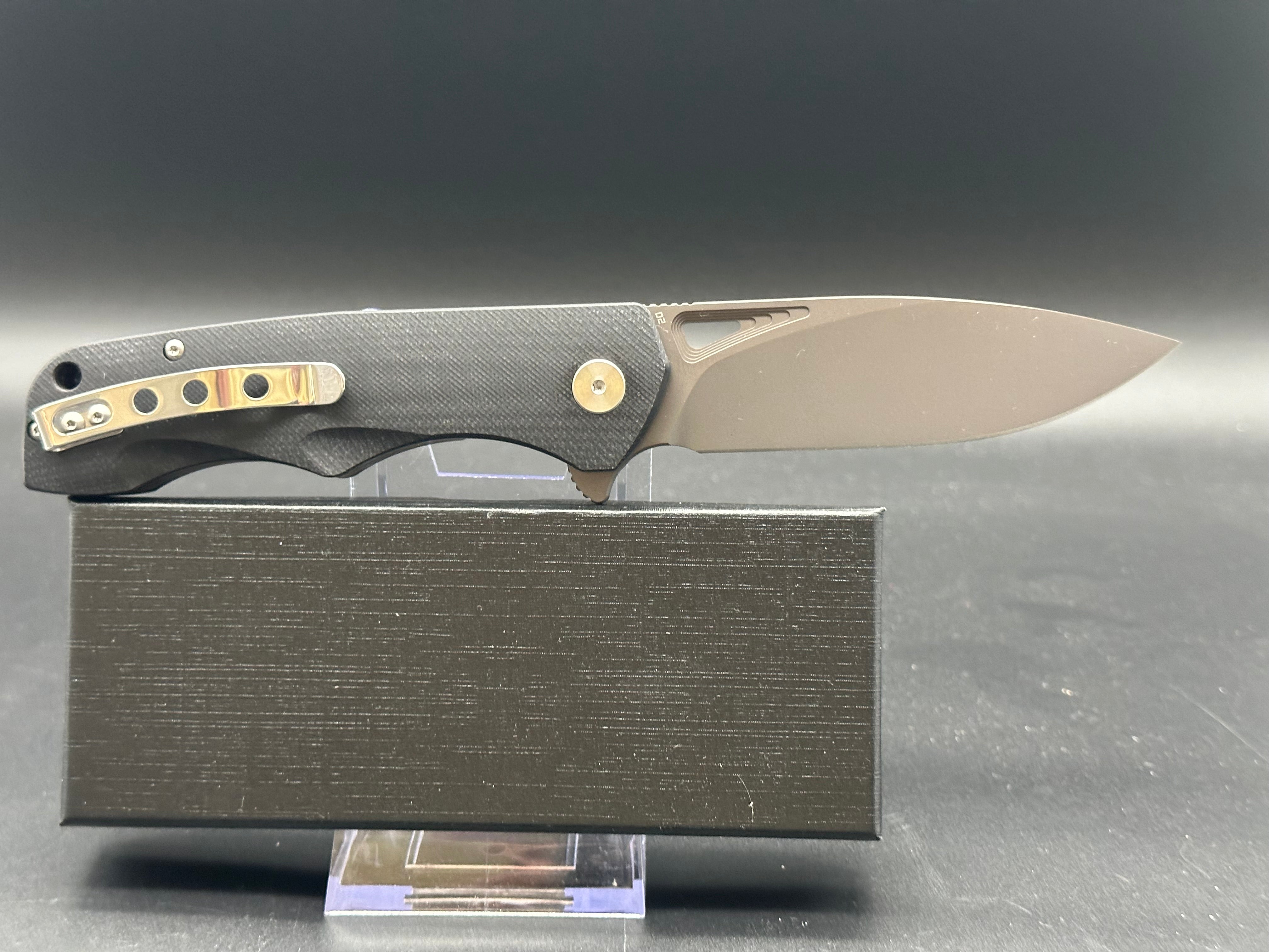 Bestech Airstream EDC Folding Knife - Black G10 Handle with D2 Steel Blade - Perfect for Camping, Hiking & Everyday Carry