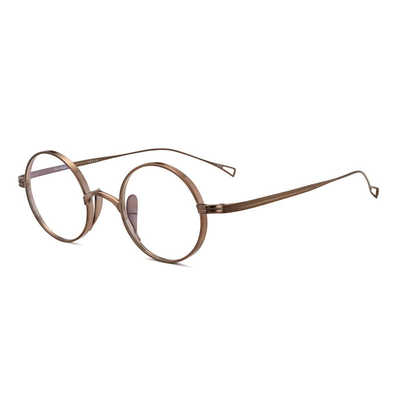 Stylish Black Full Rim Round Titanium Eyeglasses for Women - Lightweight & Durable Frame (Model 63199) | Perfect for Office, Reading & Everyday Fashion Accessory