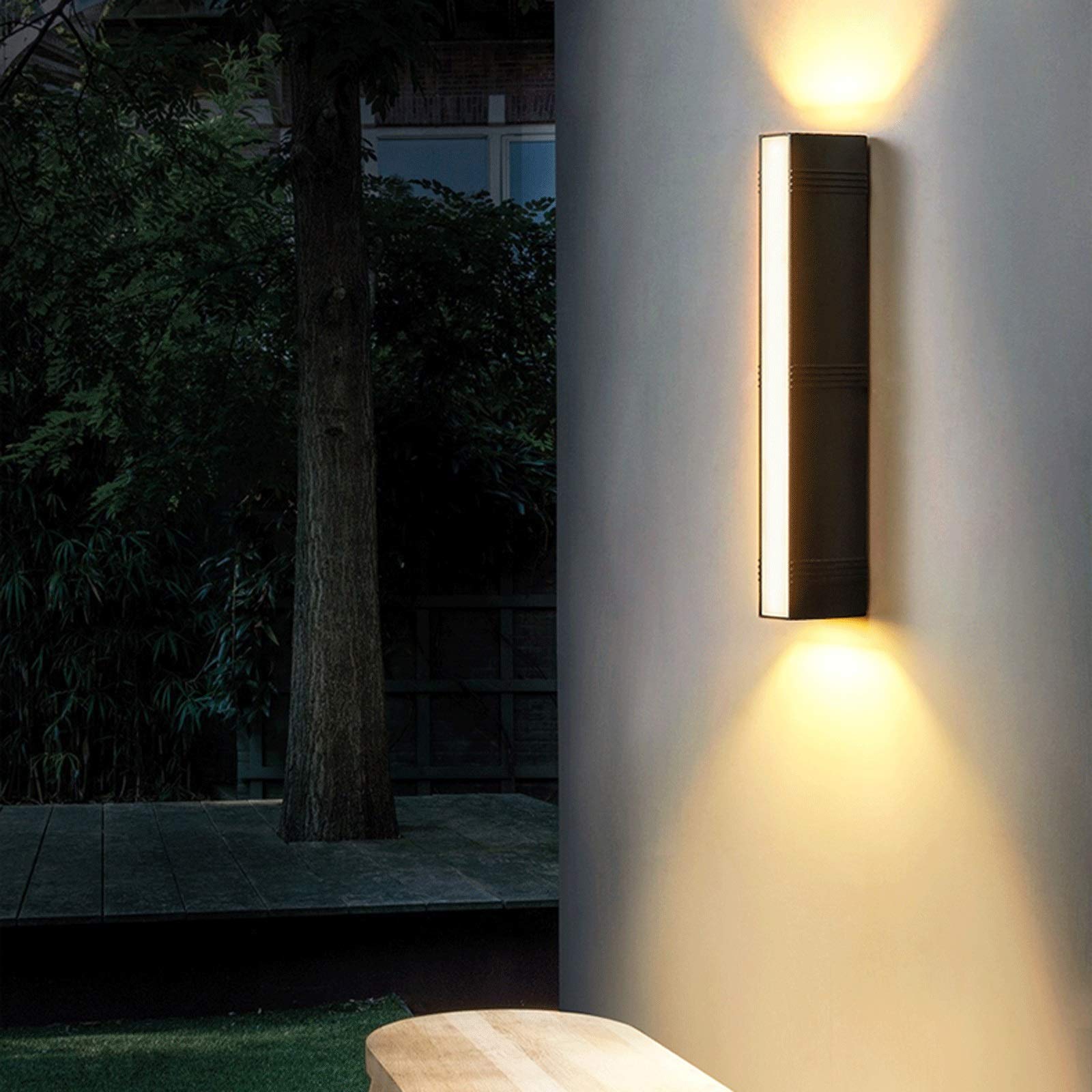Modern LED Acrylic Wall Sconce Lighting - 15W Warm White 2700K Up/Down Wall Lamp for Bedroom, Corridor, Stairs & Bathroom - Indoor Lighting Fixture, Home Decor (Non-Dimmable, No Plug, 1 Pack) - Perfect for Ambient Lighting in Hallways, Reading Nooks and Entryways