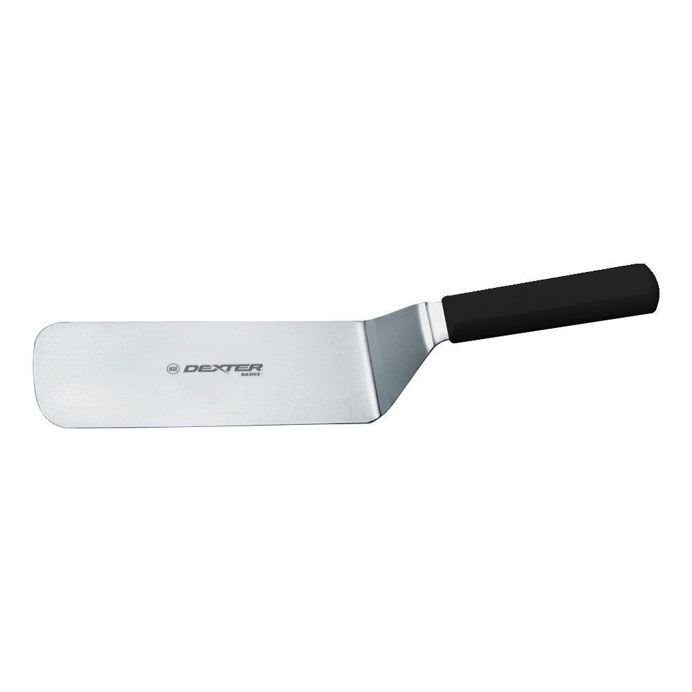 Dexter 31859B Basics Cake Turner - 8 x 3 Inch Black Stainless Steel Spatula for Baking, Flipping Pancakes & Serving Desserts | Perfect for Home Kitchen, Bakeries & Restaurants