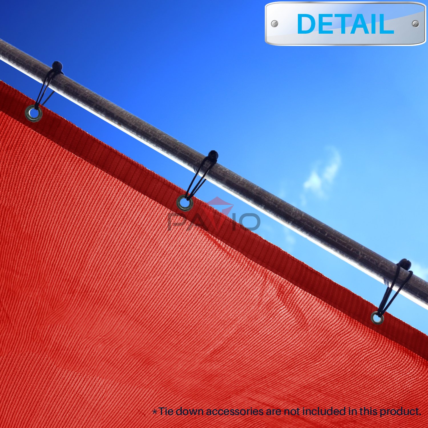 22'x32' UV Block Sun Shade Cloth with Grommets - Rectangle Shade Sail Canopy for Patio, Pergola & Backyard Deck - Red Outdoor Sun Protection Fabric for Gardening, Poolside & BBQ Parties