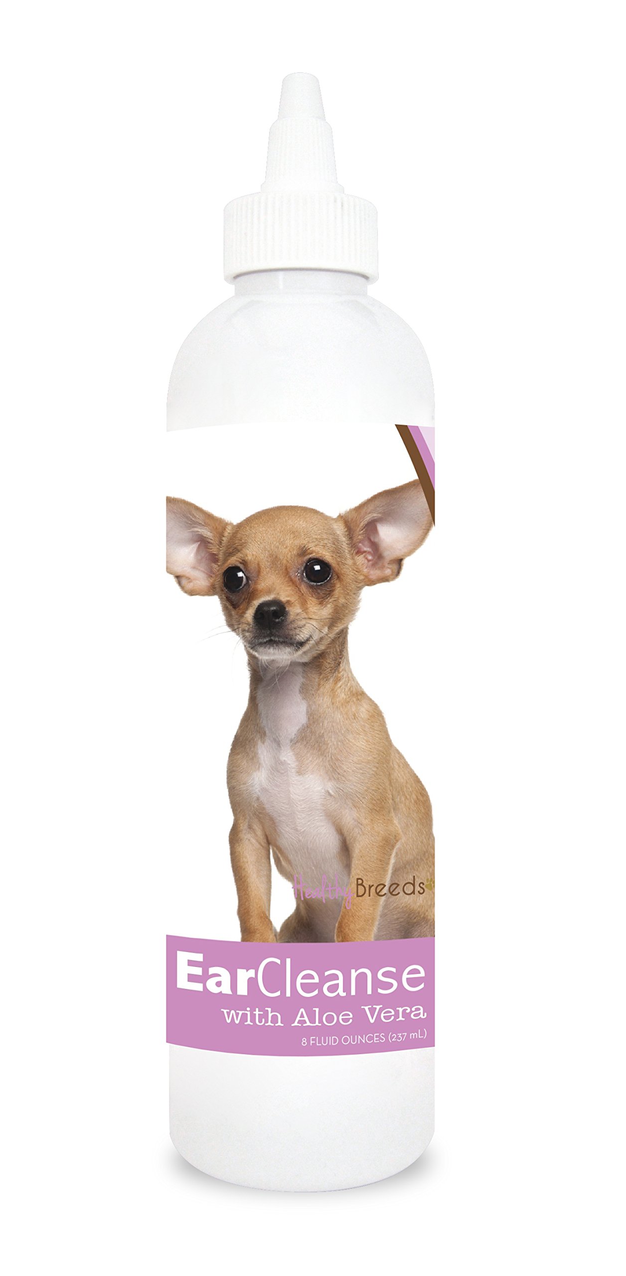 Healthy Breeds Chihuahua Ear Cleaner with Aloe Vera, Sweet Pea & Vanilla - 8 oz Soothing Solution for Dogs - Gentle Cleaning for Itchy, Dirty Ears - Perfect for Regular Grooming & After Bath Care