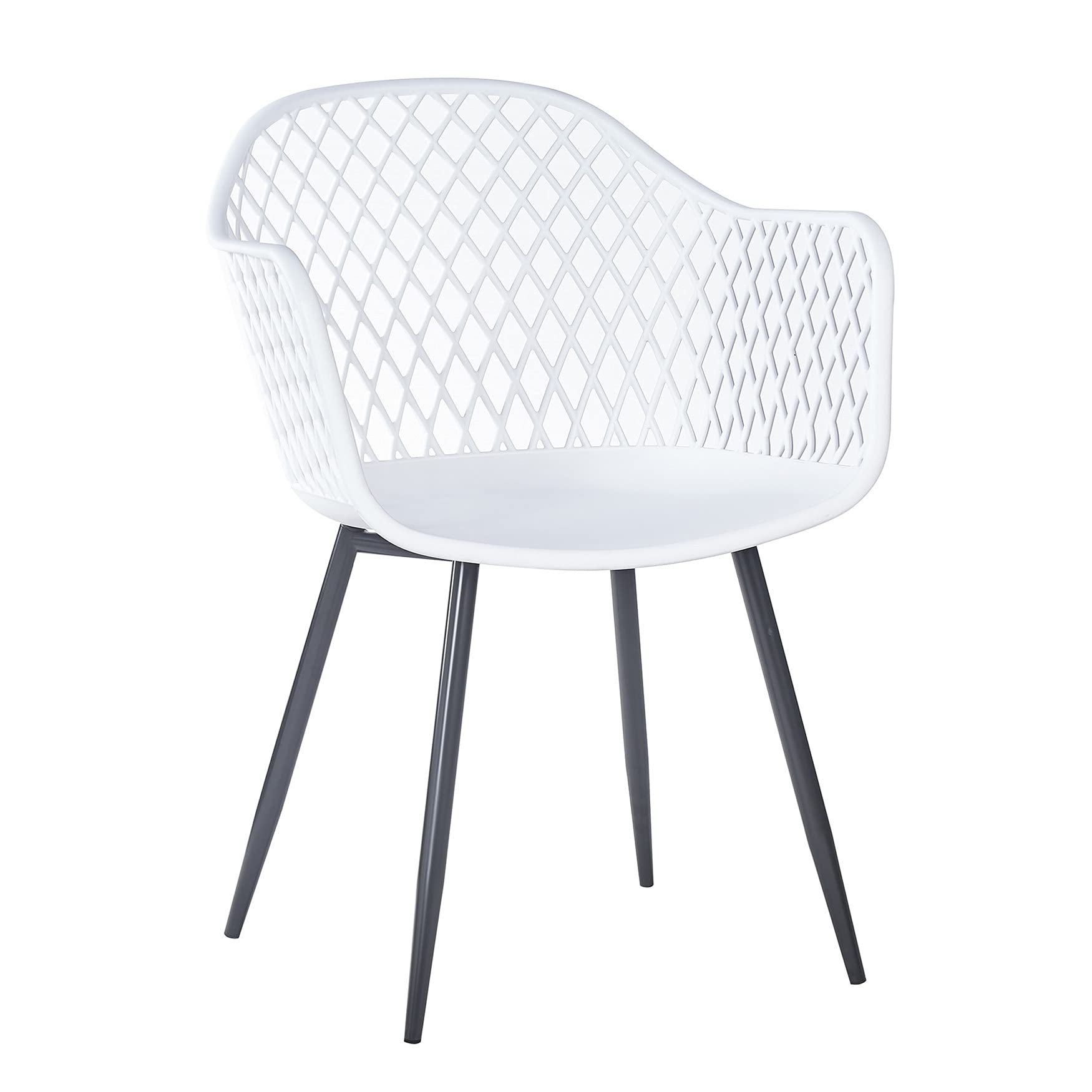 **2-Pack White Plastic Outdoor Dining Chairs - Lightweight & Durable for Patio, Garden, Balcony, Kitchen & Indoor Use - Perfect for BBQs, Parties & Everyday Meals**