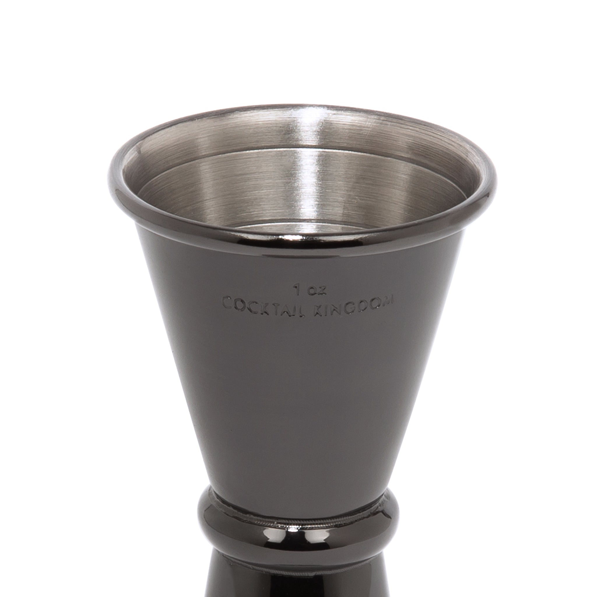 Premium Japanese Style Jigger - Gunmetal Black - 1oz & 2oz Dual Measuring Cup - Perfect for Cocktails, Bartending, and Home Bar Mixing