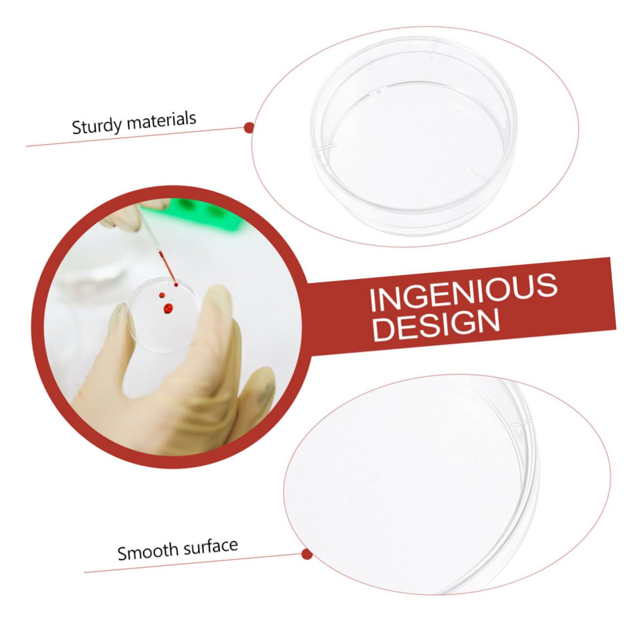 30pcs Plastic Petri Dishes for Cell Culture, Tissue Culture, and Lab Experiments - Ideal for Microbiology, Biology Labs, and Scientific Research