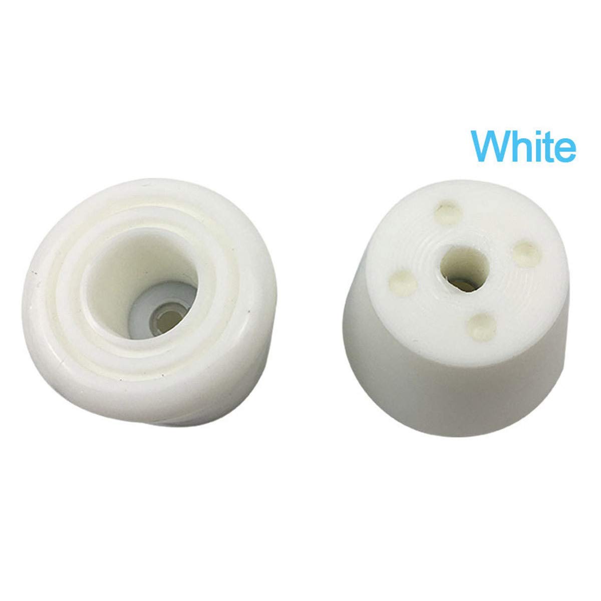 Queenbox Roller Skates Brake 2Pcs - Replacement Wheels & Toe Stops for Roller Skates, White - Perfect for Outdoor Skating, Roller Derby & Rink Use