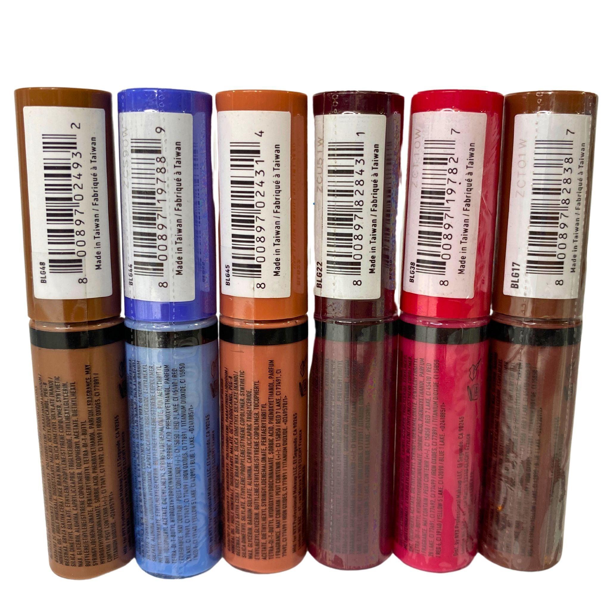 NYX Professional Makeup Assorted Butter Gloss 0.27OZ (90 Pcs Lot) - Hydrating Lip Gloss Set for Everyday Wear, Party & Special Occasions