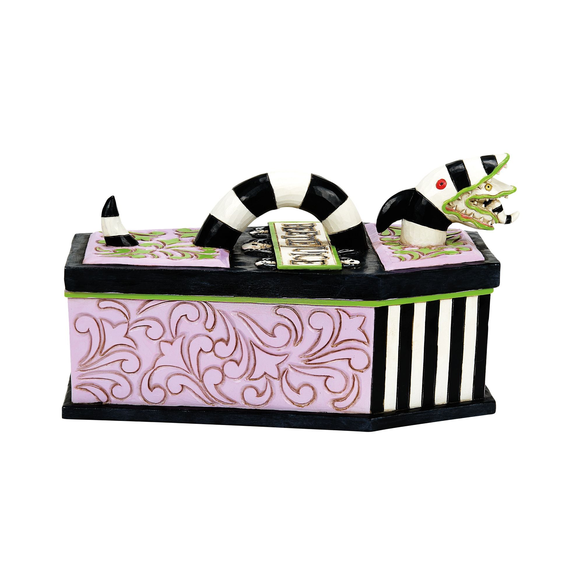 Beetlejuice Coffin Trinket Box - Unique Gothic Jewelry Storage for Necklaces, Rings & Keepsakes - Perfect for Halloween Decor & Movie Fan Gifts