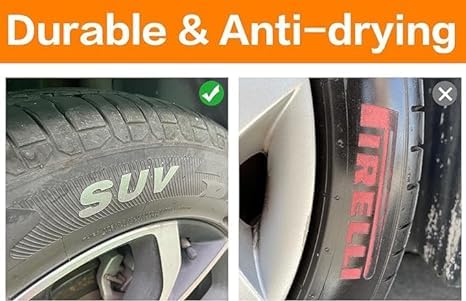 4 Pack Waterproof Car Tire Paint Pens - Tire Lettering Marker for Custom Designs, Pink Automotive Touch-Up Paint (Perfect for Car Shows, Off-Roading & Personalization)