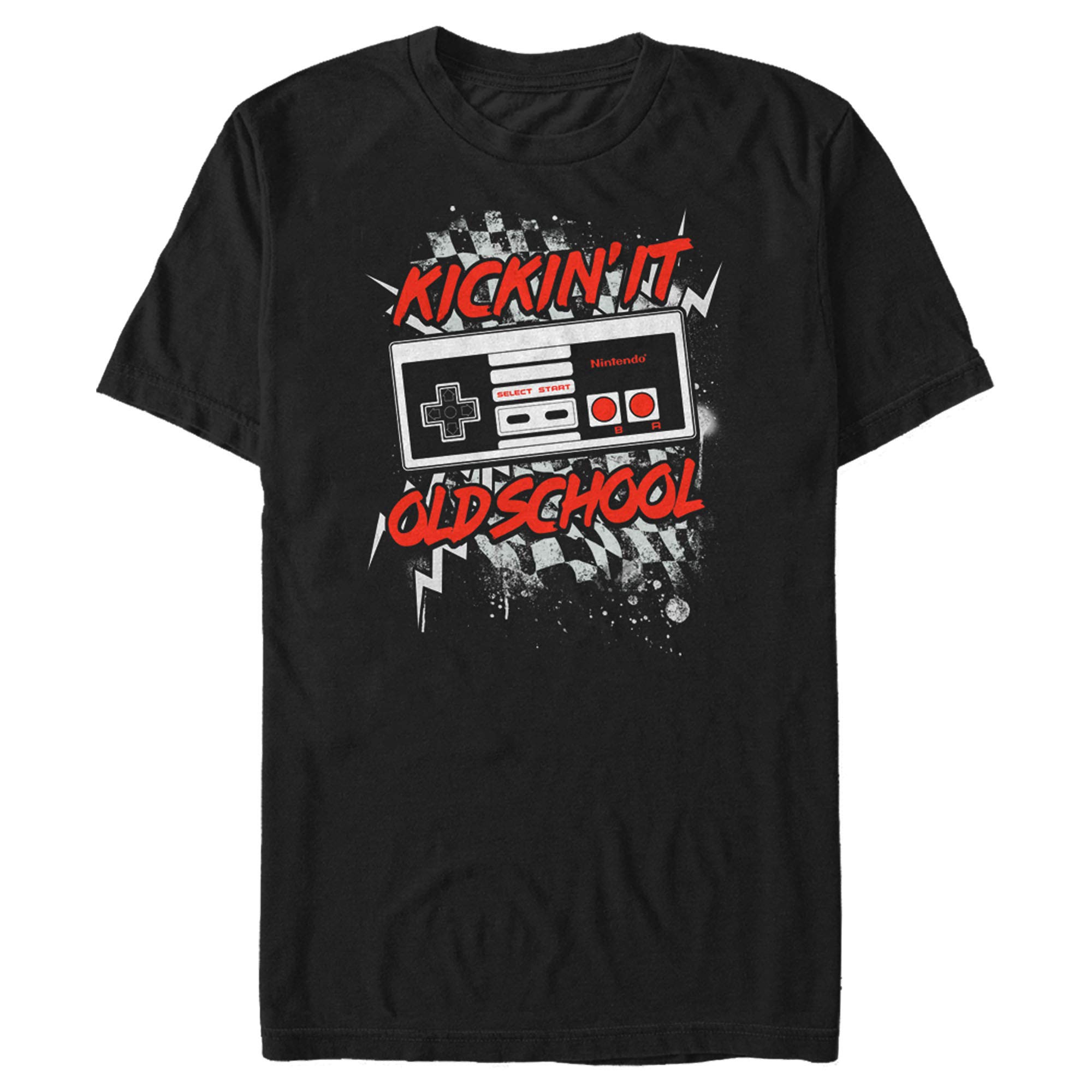 Vintage Nintendo NES Controller Splatter Graphic T-Shirt for Men - Retro Gaming Teeek Apparel - Perfect for Casual Wear, Gaming Events & 80s Nostalgia Fans