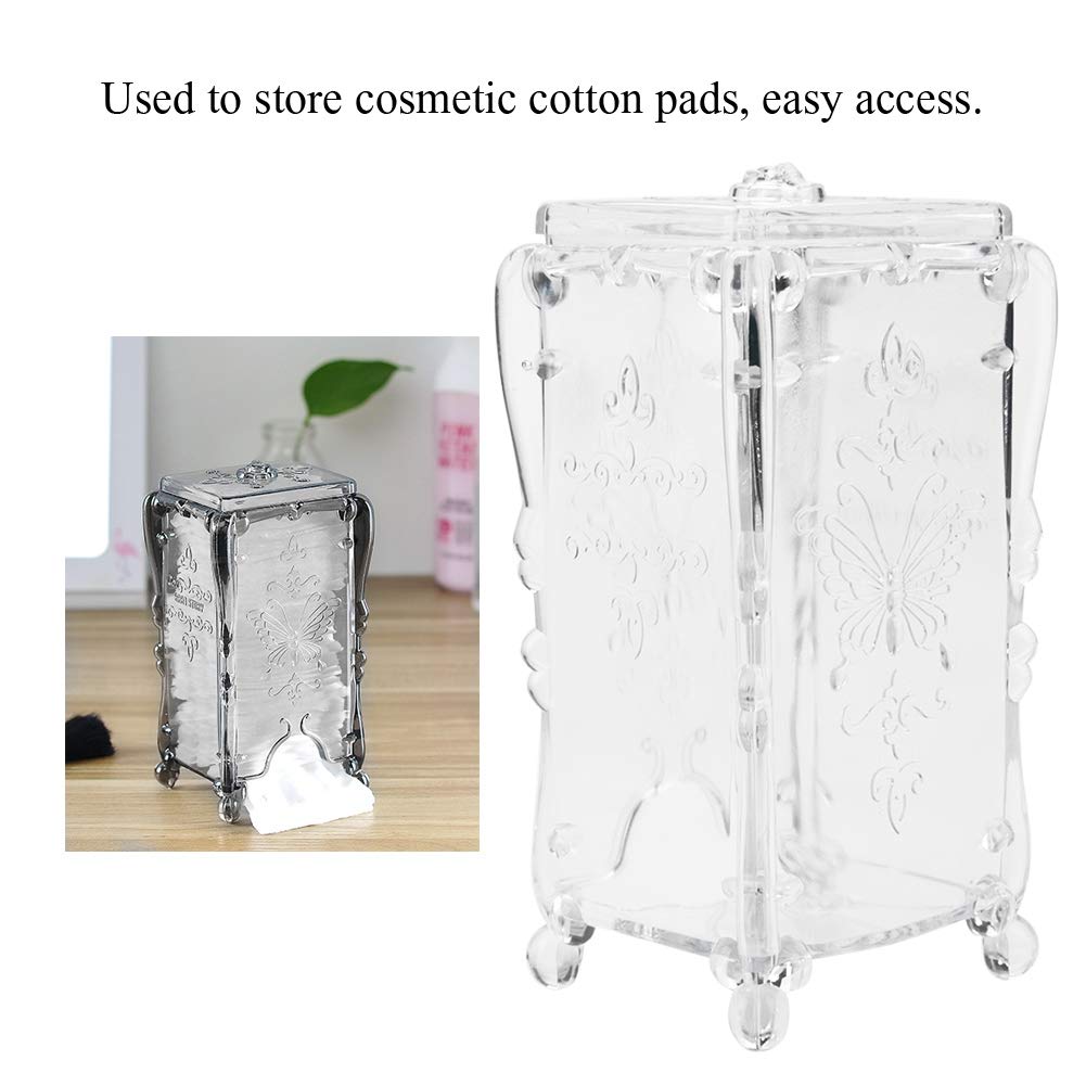 Transparent DIY Nail Art Storage Box - Cosmetic Cotton Pad Organizer for Women | Makeup Tools & Nail Wipes Container | Perfect for Salon, Home Beauty Station & Travel Organization