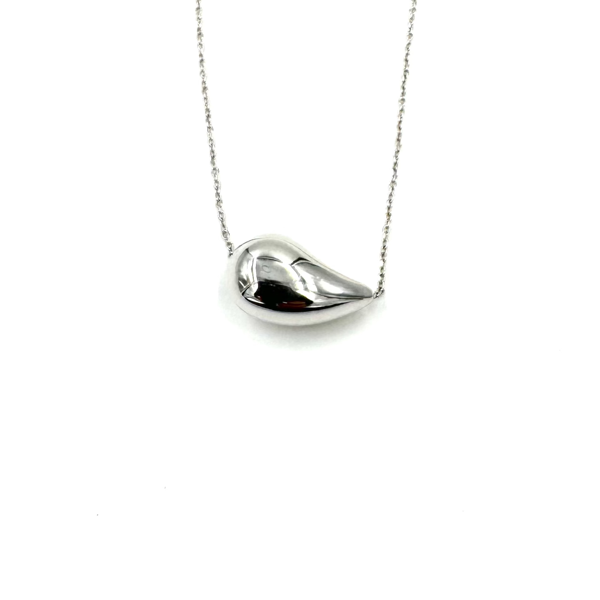 Ashley Gold Sterling Silver Tear Drop Floating Pendant Necklace for Women - Elegant Layering Jewelry for Everyday Wear & Special Occasions
