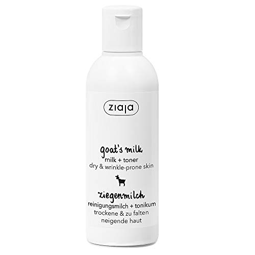Ziaja Goat's Milk Cream & Toner Set for Dry, Wrinkle-Prone Skin - Hydrating & Anti-Aging Skincare Routine for Day & Night Use