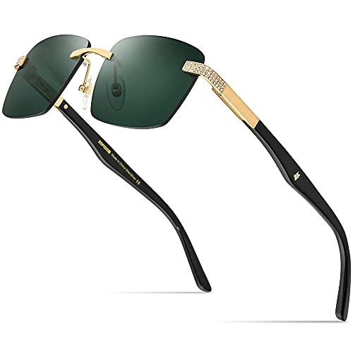 0028 Black Frame Dark Green Lens