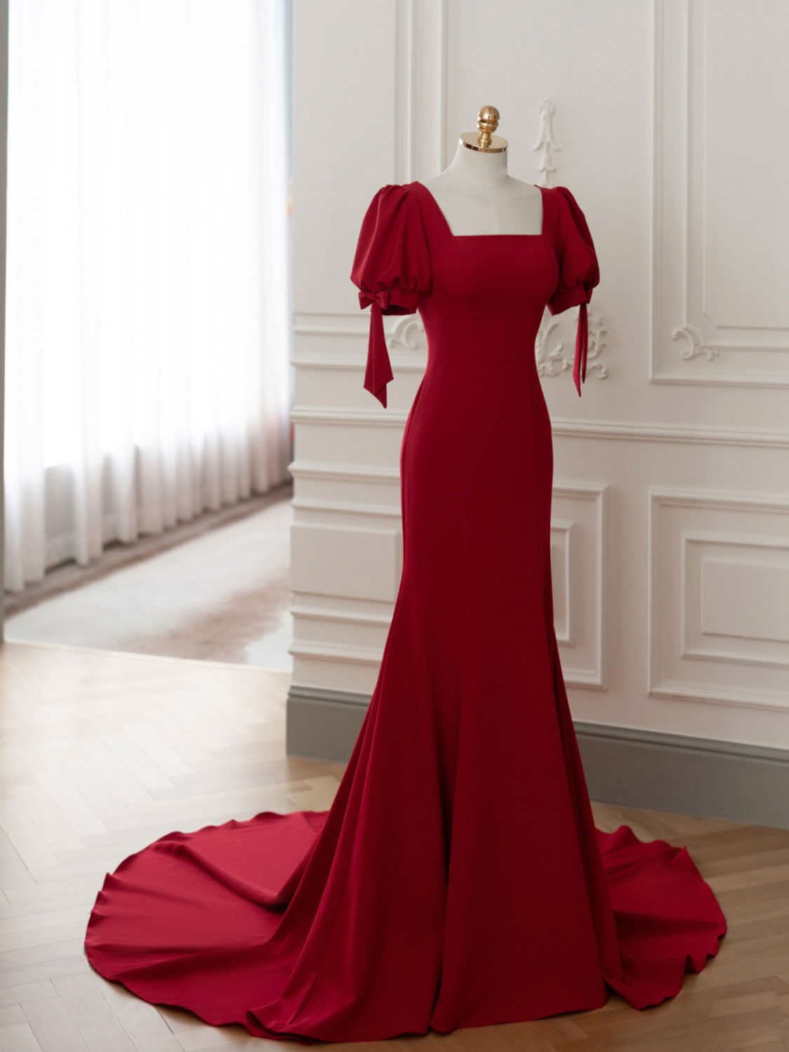 Elegant Burgundy Mermaid Long Prom Dresses for Women - Formal Evening Gown for Homecoming, Wedding & Special Occasions