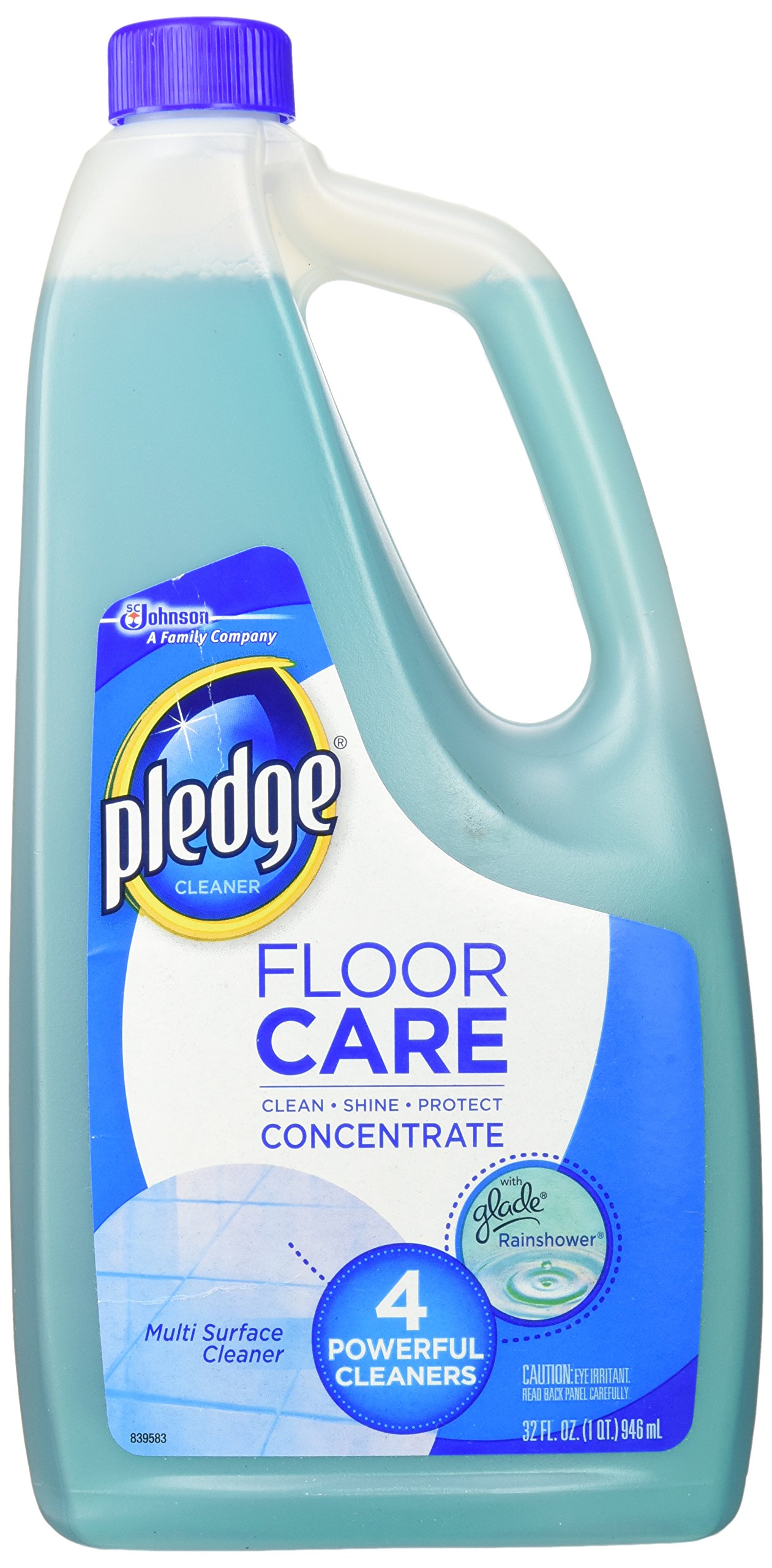 Pledge Multi-Surface Concentrated Floor Cleaner 32oz (1-Pack) - Powerful Cleaning for Hardwood, Tile & Laminate Floors - Ideal for Homes, Offices & High-Traffic Areas
