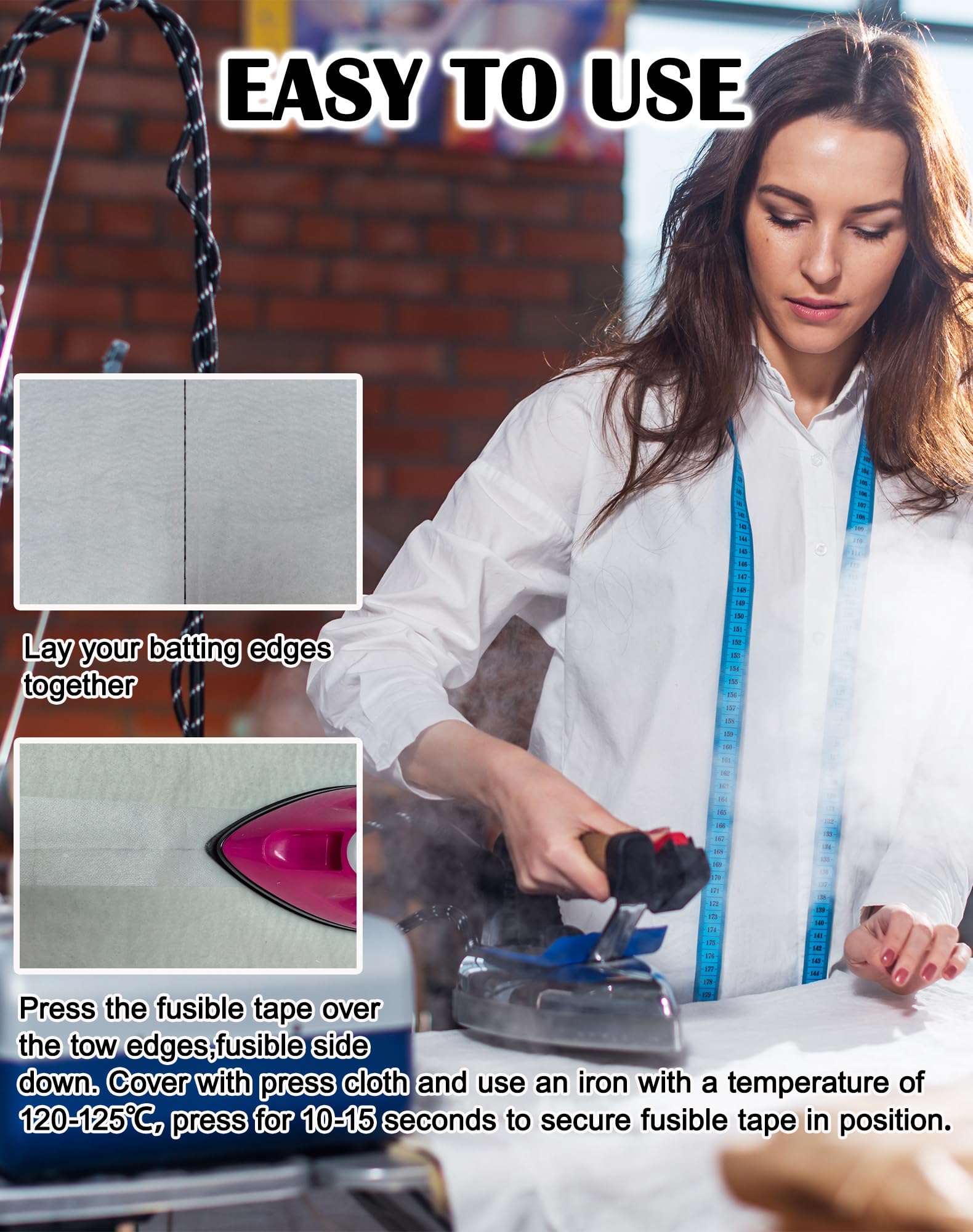 Heat-Activated Fusible Batting Tape - 2