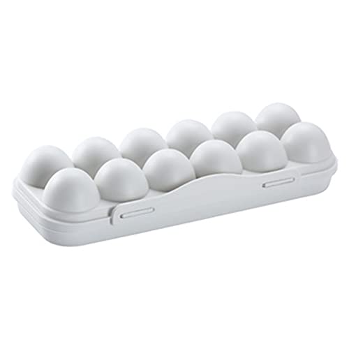 12/18 Grid Egg Storage Container - Refrigerator Organizer, Egg Box Food Crisper for Freshness | Perfect for Kitchen, Fridge & Pantry Organization