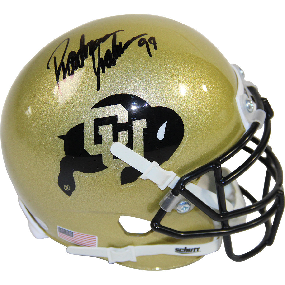 Rashaan Salaam Autographed Colorado Buffaloes Schutt Mini Helmet with 1994 Heisman Trophy Inscription - Collectible Football Memorabilia for Fans & Sports Enthusiasts - Perfect for Display in Man Cave, Sports Bar, or Gift for NFL Collectors