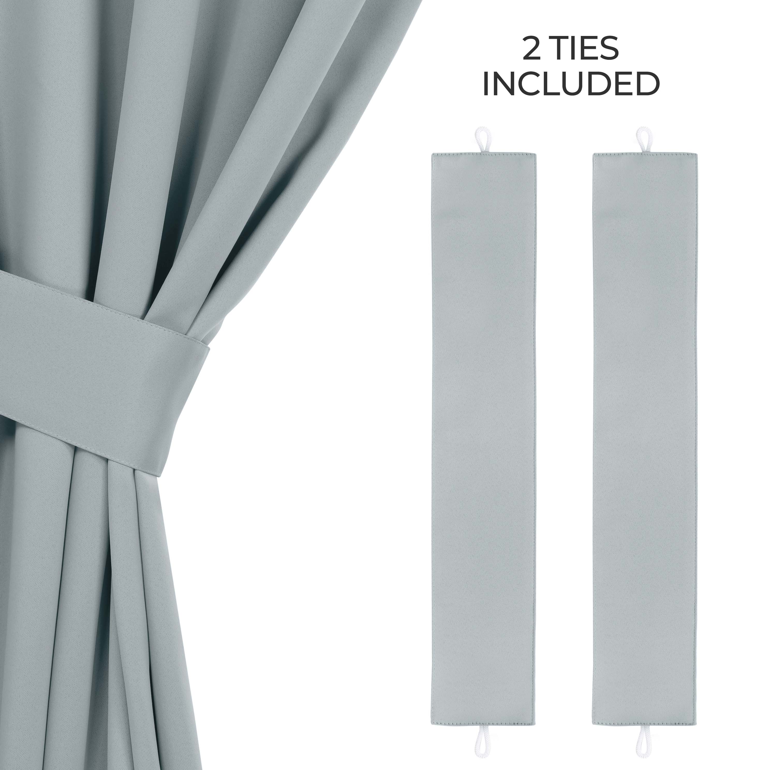 Premium Blackout Curtains Set of 2 - 100% Room Darkening, Machine Washable & Noise Reducing for Bedroom, Nursery & Home Theater