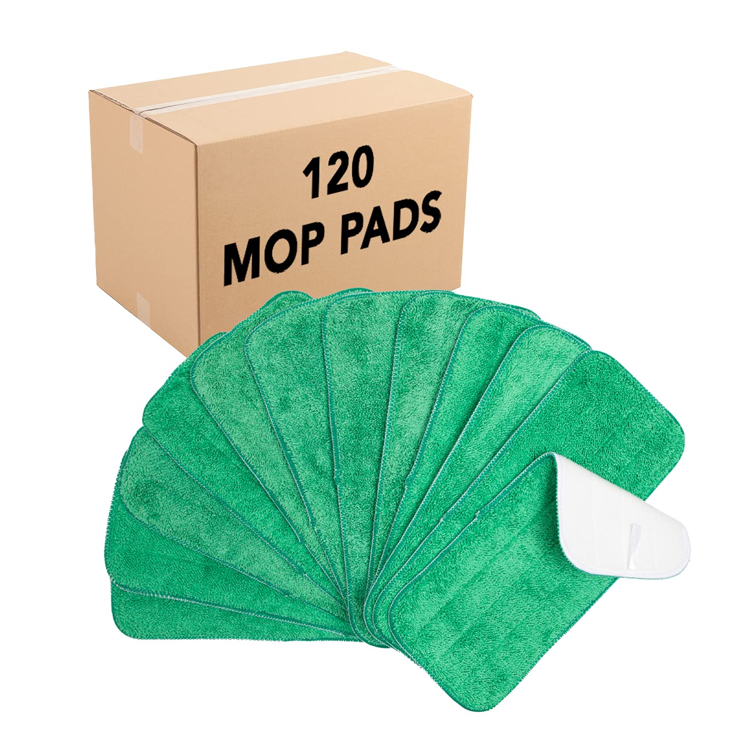 **Arkwright Spray Mop Replacement Pads - 120-Pack Bulk Microfiber Refill Pads for Wet & Dry Floor Cleaning | Compatible with Bona, Rubbermaid & Most Mop Heads | 13-Inch Green Pads for Home, Office & Commercial Use**