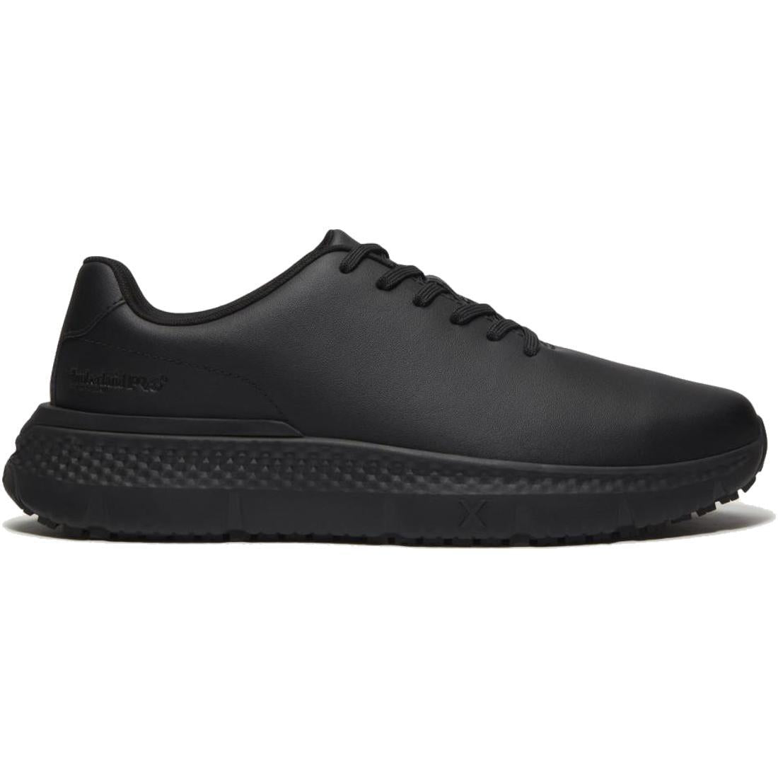 Slip Resistant Work Shoes for Men & Women - Black Leather Safety Shoes with Power Shift Technology - Ideal for Restaurant, Kitchen, Construction & Healthcare Workers