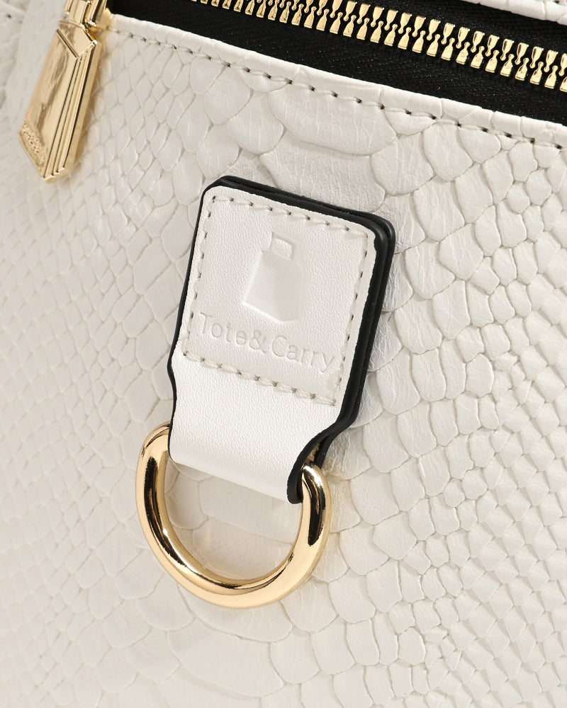 Apollo 1 White Tear Drop Crossbody Bag for Women - Fashionable Small Shoulder Purse for Everyday Use, Travel & Shopping