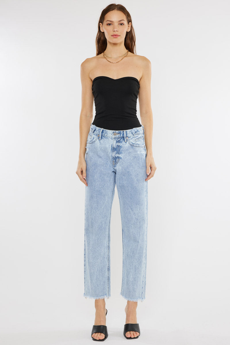 Meadow High Rise Straight Leg Jeans for Women - Stretchy Denim Pants, Comfortable & Flattering Fit - Perfect for Casual Wear, Office & Date Nights